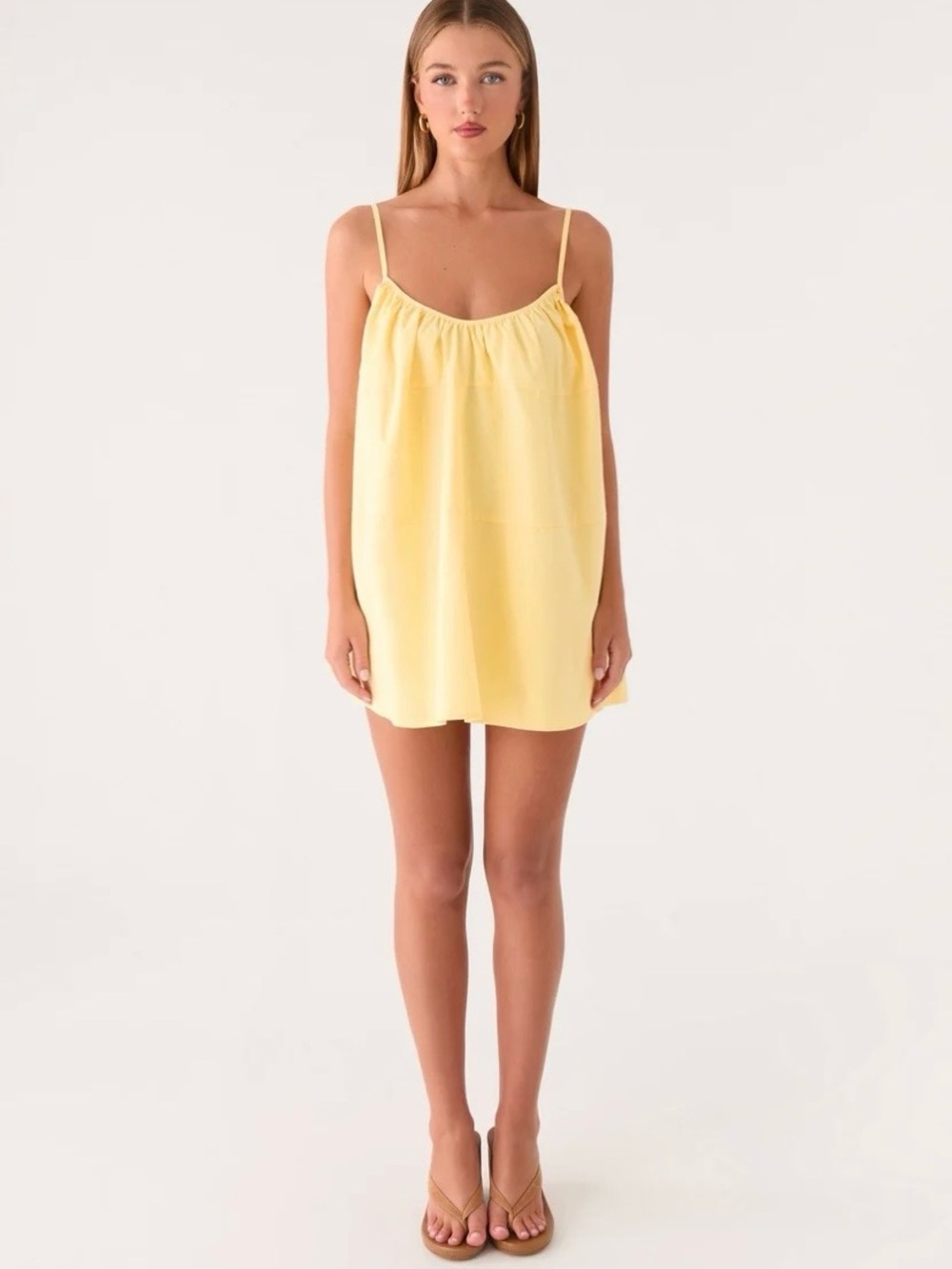 Peppermayo Yellow Lorima Mini Dress - Womens Size 6 - Picture 4 of 8